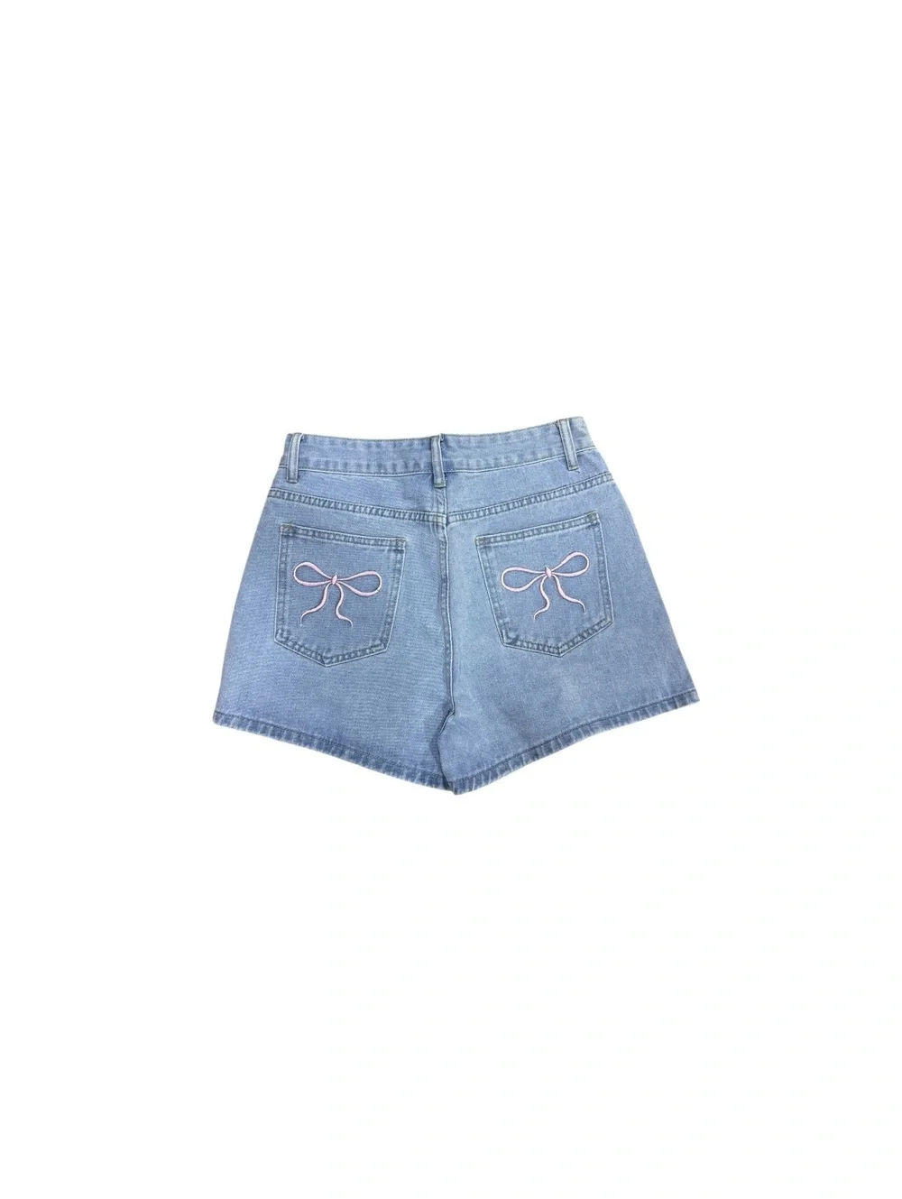 Denim Bow Pocket Shorts